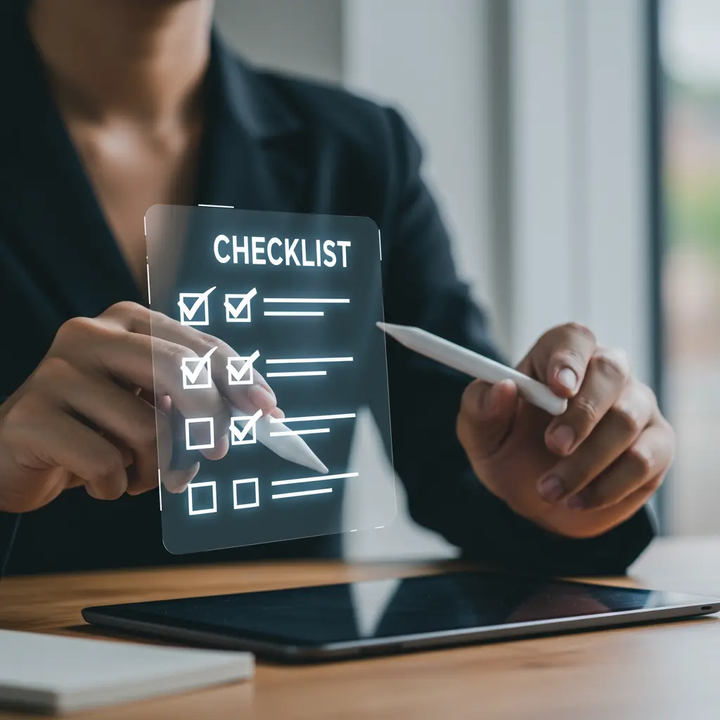 Professional checklist planning and organization