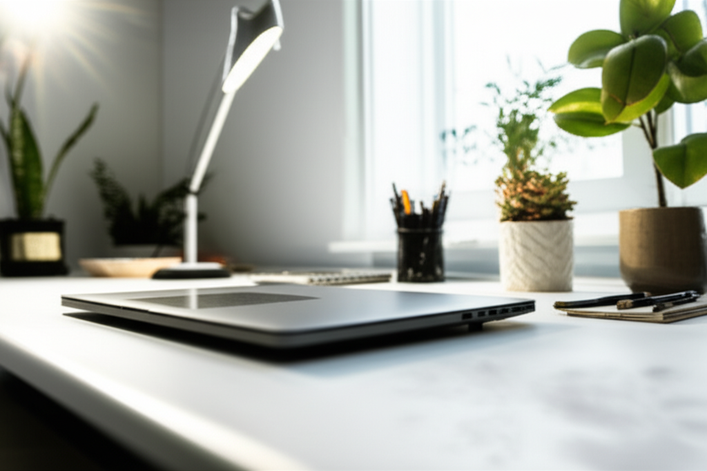 Clean organized workspace for better focus