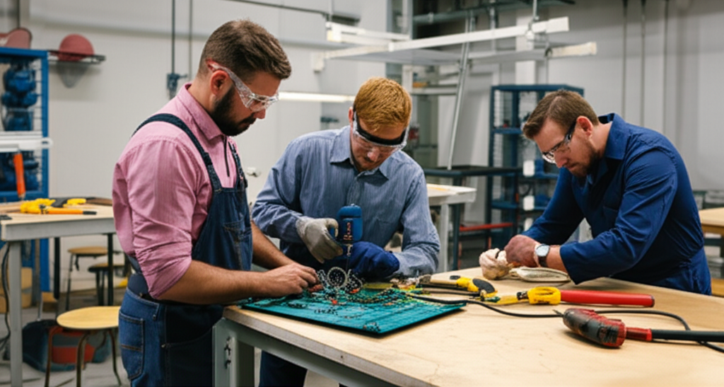Trade school training and skilled work