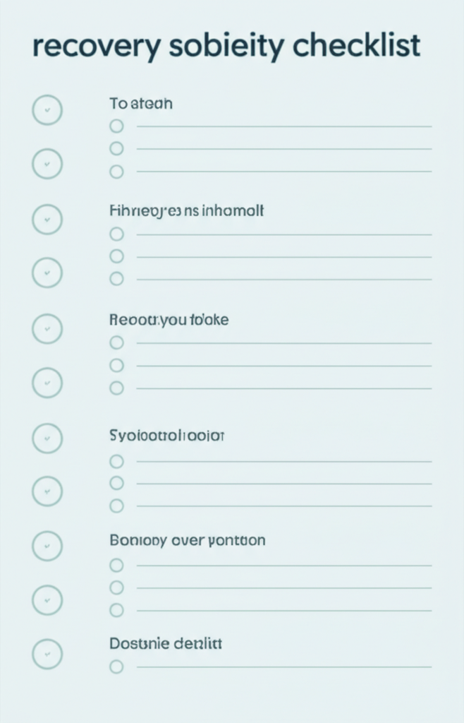 Recovery Checklist - Your path to a drug-free life